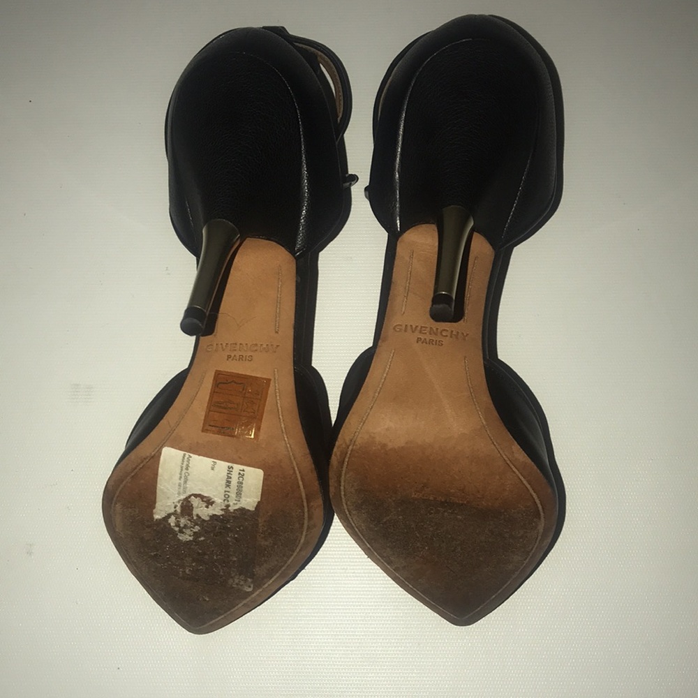 GIVENCHY Paris Black Leather Stiletto Size 37 - Picture 6 of 12